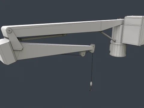 Ship Deck Crane --101-- 3D Model