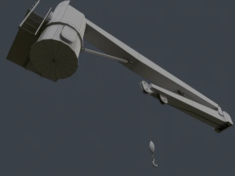 Ship Deck Crane --101-- 3D Model
