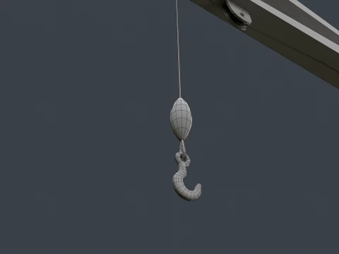 Ship Deck Crane --101-- 3D Model