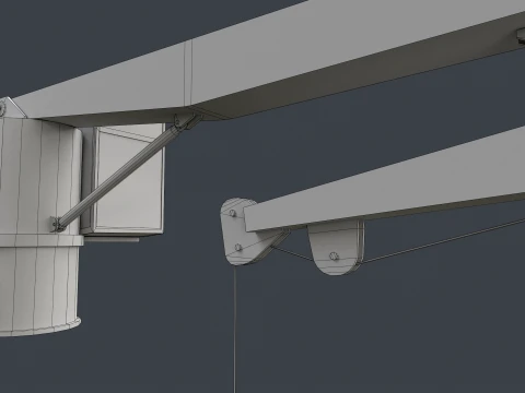 Ship Deck Crane --101-- 3D Model