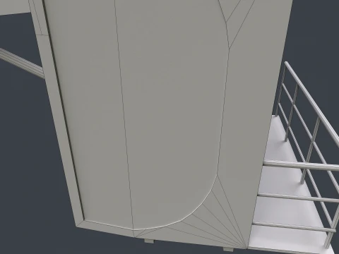 Ship Deck Crane --101-- 3D Model