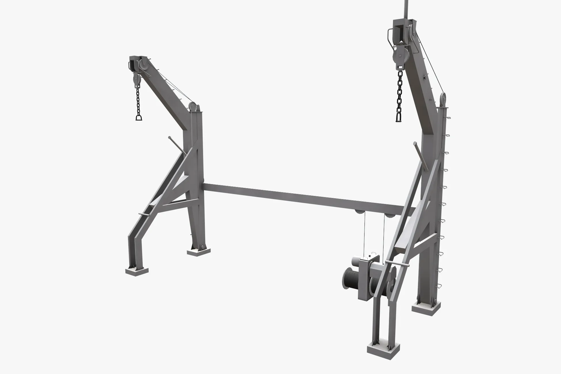 Ship Deck Davit --104-- 3D Model .c4d .max .obj .3ds .fbx .stl .blend 
