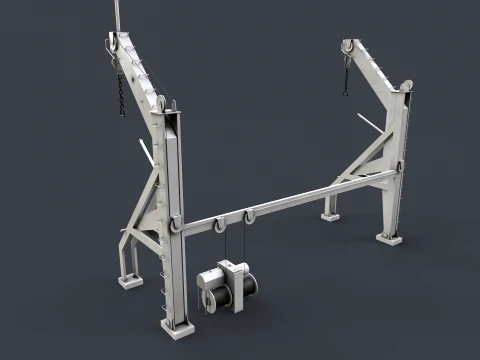 Ship Deck Davit --104-- 3D Model