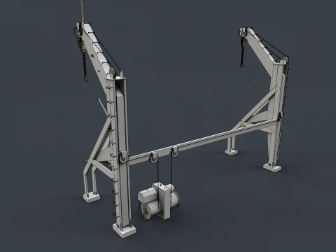 Ship Deck Davit --104-- 3D Model