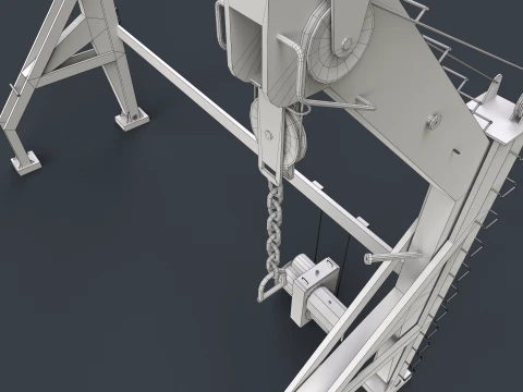 Ship Deck Davit --104-- 3D Model