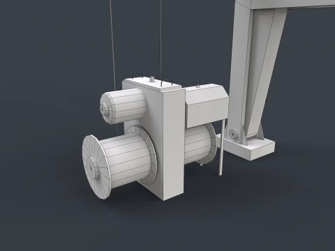 Ship Deck Davit --104-- 3D Model