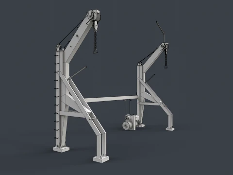 Ship Deck Davit --104-- 3D Model