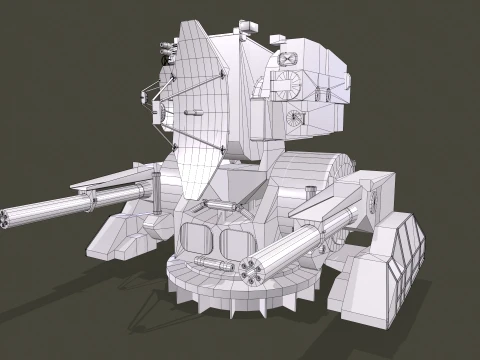 Ship Weapon System Kortik aka Kashtan --105-- 3D Model