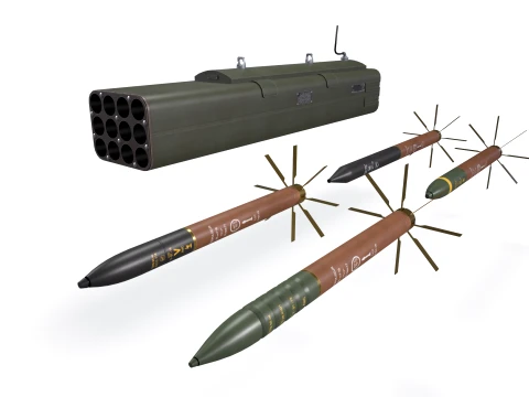 Aircraft Missile Launcher X12 --110-- 3D Model