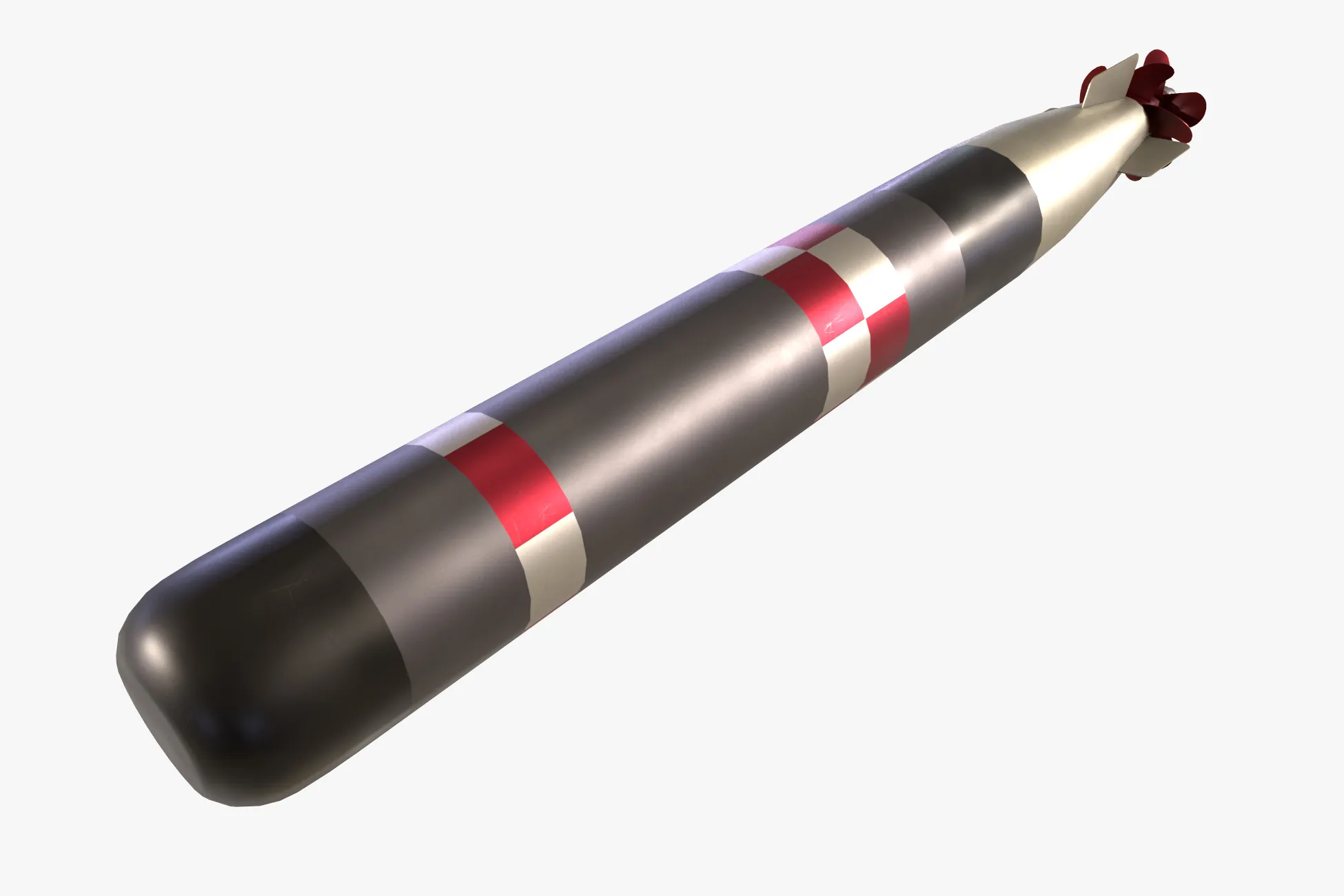 Torpedo MK-54 --112-- 3D Model .c4d .max .obj .3ds .fbx .stl .blend