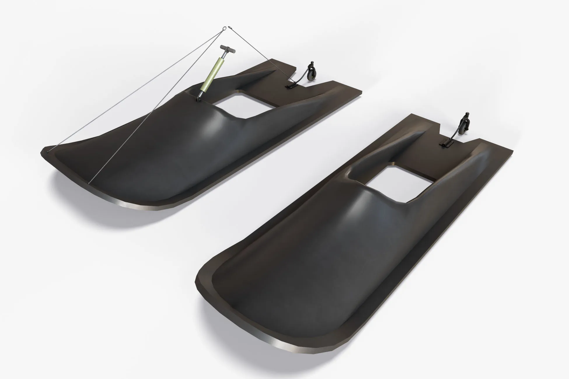 Helicopter Skis L44000 --121-- 3D Model .c4d .max .obj .3ds .fbx .stl .blend 