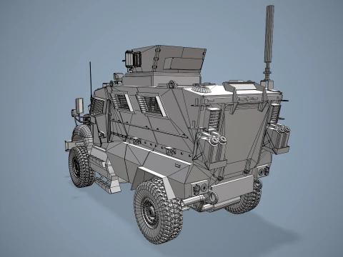 International M1224 MaxxPro Desert --139-- 3D Model