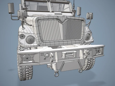 International M1224 MaxxPro Desert --139-- 3D Model