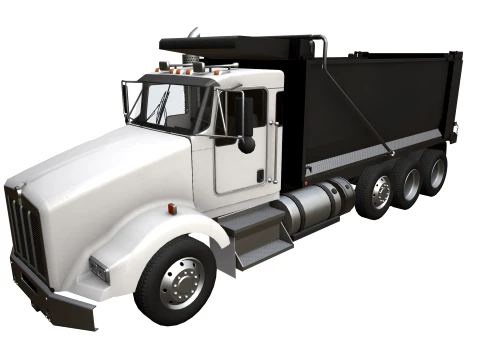 Autocarro con cassone ribaltabile Kenworth T800 --169-- Modello 3D