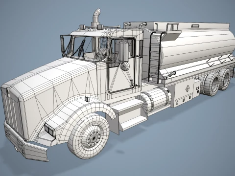 Kenworth T800 Fuel Truck --170-- 3D Model