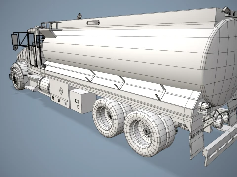 Kenworth T800 Fuel Truck --170-- 3D Model