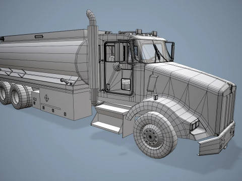 Kenworth T800 Fuel Truck --170-- 3D Model