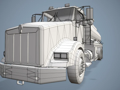 Kenworth T800 Fuel Truck --170-- 3D Model