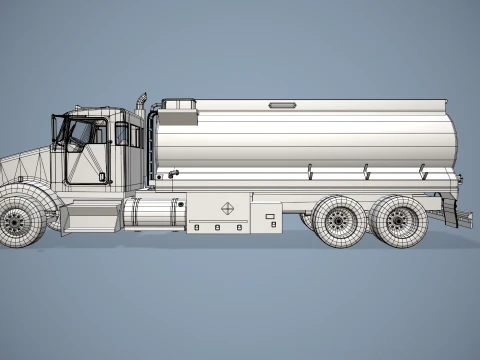 Kenworth T800 Fuel Truck --170-- 3D Model