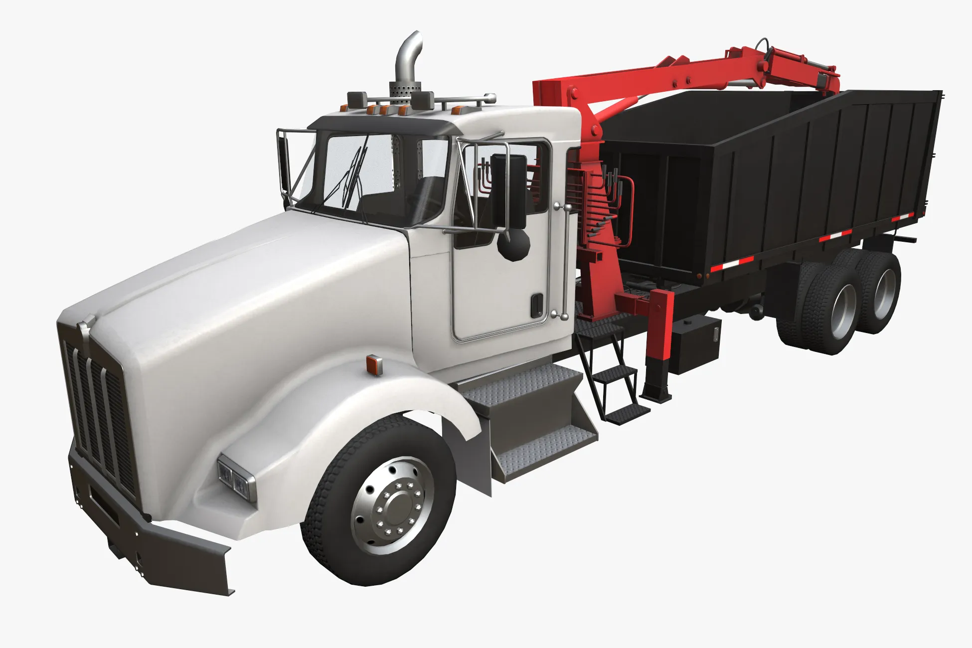 Kenworth T800 Grapple Truck --171-- 3D Model .c4d .max .obj .3ds .fbx .stl .blend 