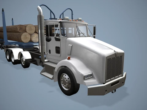 Caminh&atilde;o de toras Kenworth T800 --172-- Modelo 3D