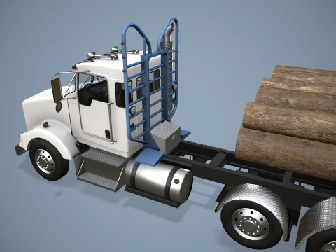Caminh&atilde;o de toras Kenworth T800 --172-- Modelo 3D