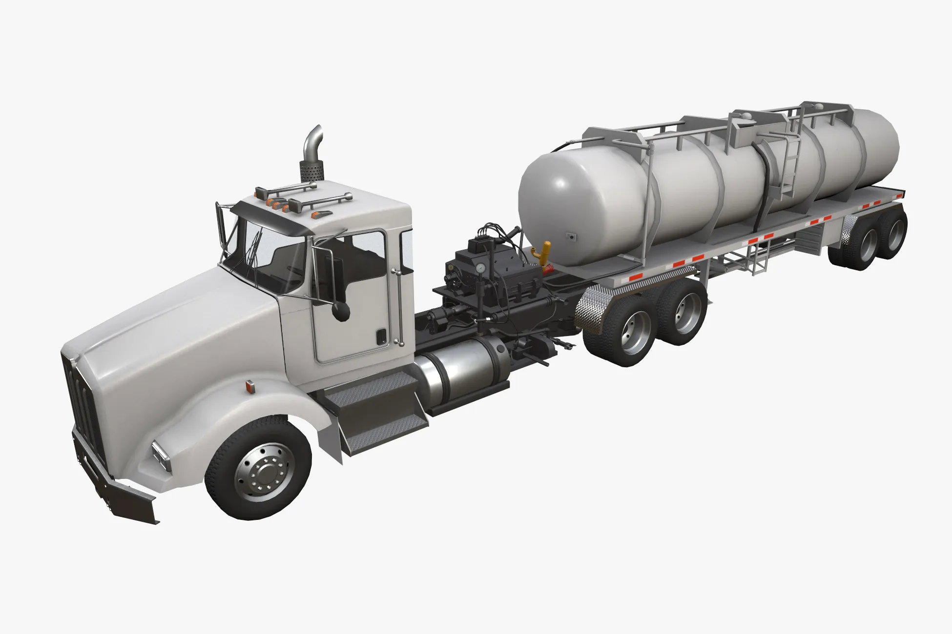 Kenworth T800 Oil Truck --173-- 3D Model .c4d .max .obj .3ds .fbx .stl .blend 