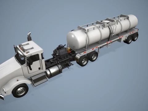 Kenworth T800 Oil Truck --173-- 3D Model