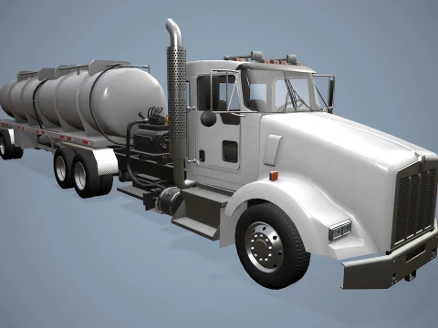 Kenworth T800 Oil Truck --173-- 3D Model