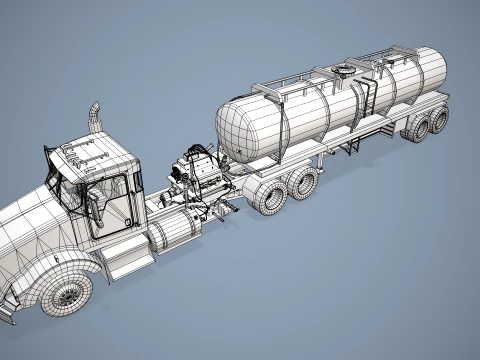 Kenworth T800 Oil Truck --173-- 3D Model