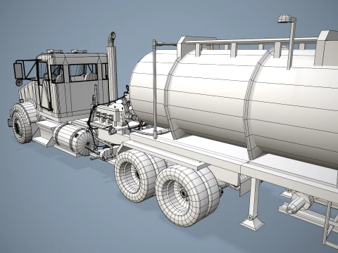 Kenworth T800 Oil Truck --173-- 3D Model