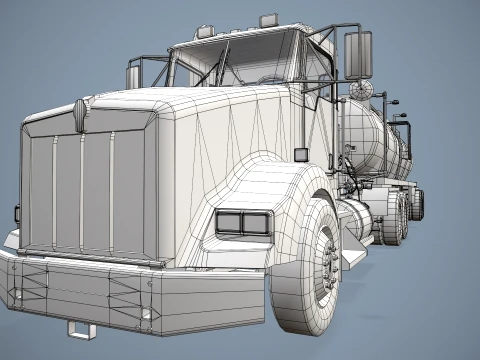 Kenworth T800 Oil Truck --173-- 3D Model