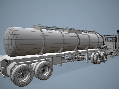 Kenworth T800 Oil Truck --173-- 3D Model