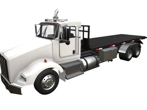 Kenworth T800 Carrello con piattaforma --174-- Modello 3D