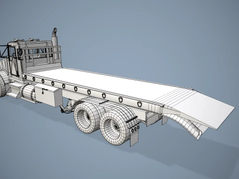 Kenworth T800 Platform Truck --174-- 3D Model