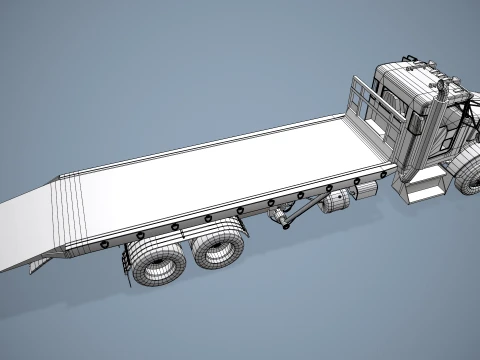 Kenworth T800 Platform Truck --174-- 3D Model