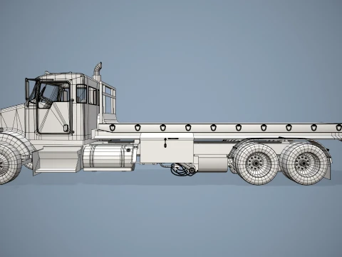 Kenworth T800 Platform Truck --174-- 3D Model