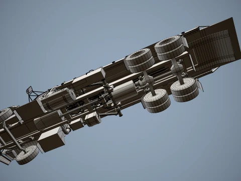 Kenworth T800 Platform Truck --174-- 3D Model