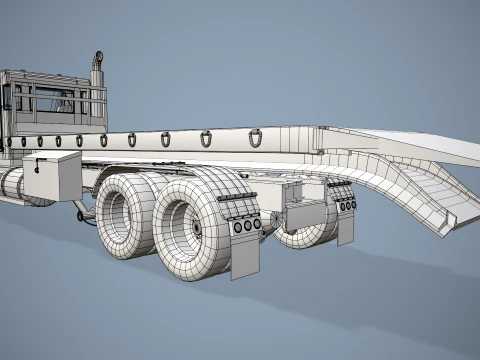 Kenworth T800 Platform Truck --174-- 3D Model