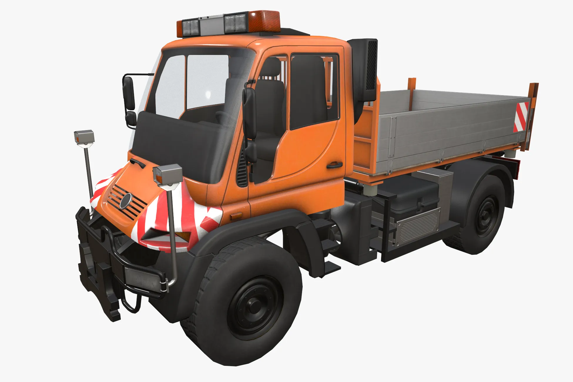 Unimog U500 Dump Truck --177-- 3D Model .c4d .max .obj .3ds .fbx .stl .blend 