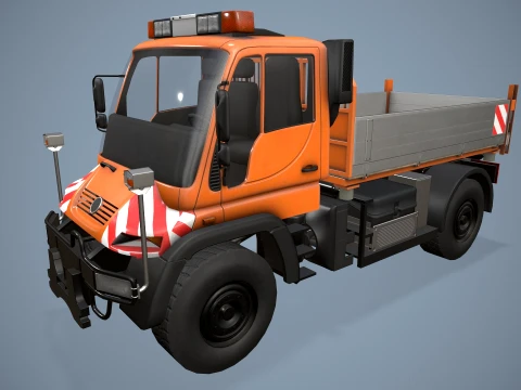 Unimog U500 Dump Truck --177-- 3D Model