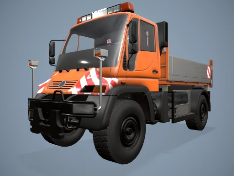Unimog U500 Dump Truck --177-- 3D Model
