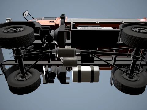 Unimog U500 Dump Truck --177-- 3D Model
