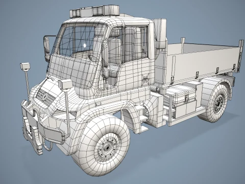 Unimog U500 Dump Truck --177-- 3D Model