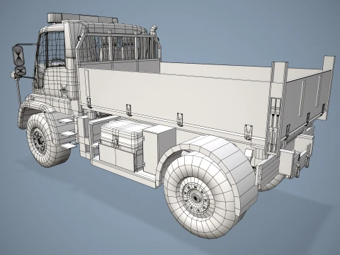 Unimog U500 Dump Truck --177-- 3D Model