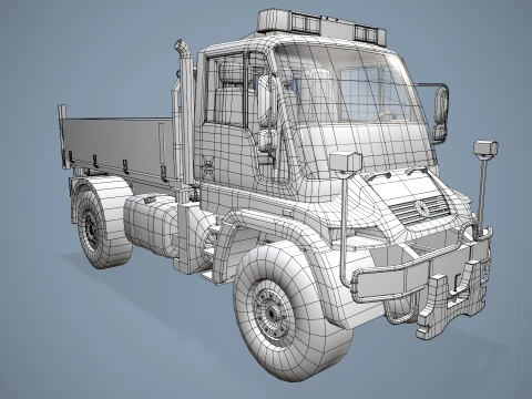 Unimog U500 Dump Truck --177-- 3D Model