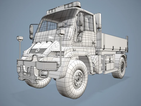 Unimog U500 Dump Truck --177-- 3D Model