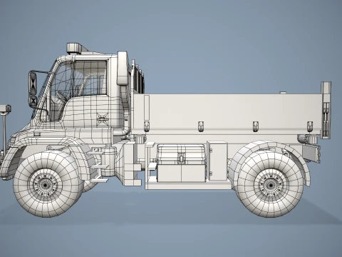 Unimog U500 Dump Truck --177-- 3D Model