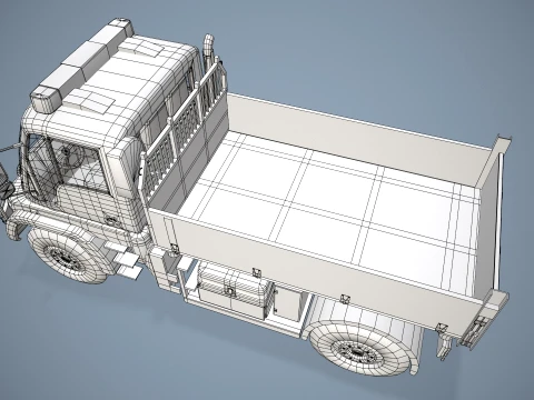 Unimog U500 Dump Truck --177-- 3D Model
