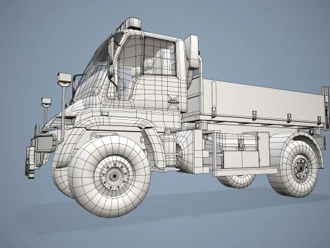 Unimog U500 Dump Truck --177-- 3D Model